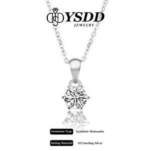 【#19】Synthetic Moissanite Necklace in 925 Sterling Silver