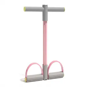 Foot Pedal Puller Fitness Resistance Bands, 4-Tube Natural Latex Elastic Rope for Abdomen, Waist, Arm, Leg Training, Sit-Up Exercise, Yoga & Pilates home gym