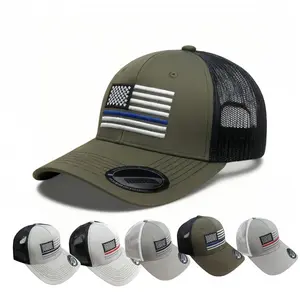 American Flag Trucker Hat - Snapback Hat, Baseball Cap for Men Women - Breathable Mesh Side, Adjustable Fit - for Casual Wear