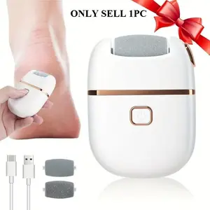 Rechargeable Foot Callus Remover with 3 Polishing Heads, Smooth Pedicure Tool Foot File for Hard Skin Removal, Heel Care & Exfoliation Accessories, Foot Care Product