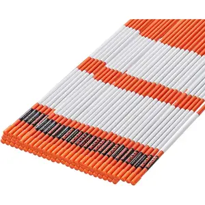 VEVOR Driveway Markers, 50Pcs 60 in Long 5/16 in Dia, Hi - Visibility Driveway Reflectors with 12 in Steel Drill Bits, Reflective Snow Sticks Fiberglass Pole for Parking Lots, Walkways, Snow PlowingVEVOR Super Brand Day