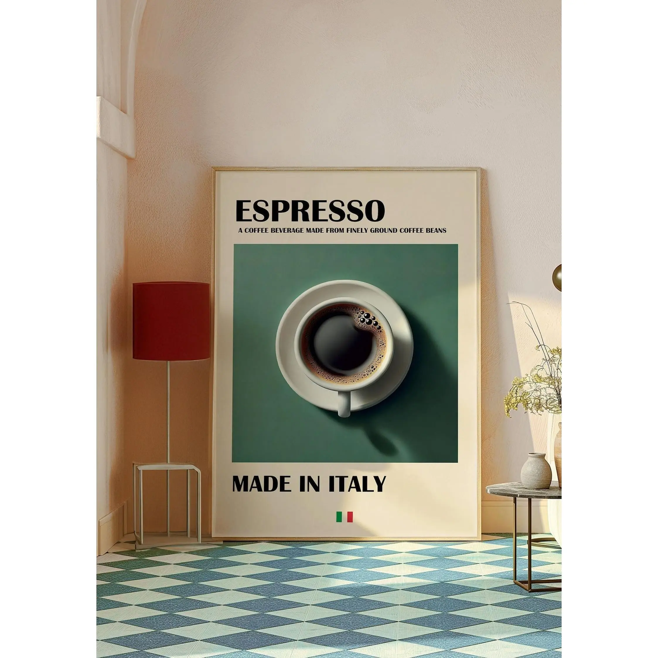 Italian Espresso Coffee Print | Coffee Wall Art | Trendy Digital Download Poster | Coffee Lover Gift | Kitchen Decor