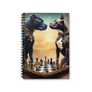 Pit Bull Chess Spiral Notebook - Ruled Line, Notebook, Journal, Math Notebook, Science Note book, Custom Design Journal/ Notebook