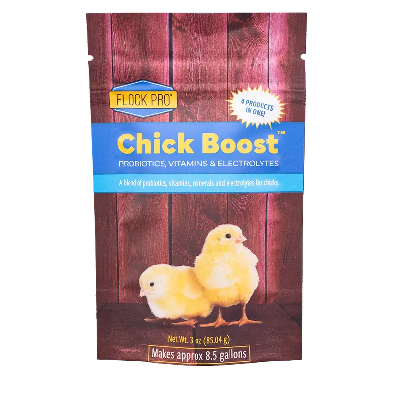Flock Pro Chick Boost for Chicks | Probiotic, Vitamin & Electrolyte Supplement | 3 oz