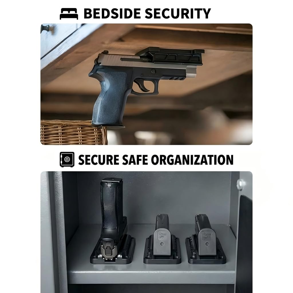 Gun Magnet Bracket Quick Draw GunMagnetic Pistol Holster Hidden Car Applicable to multiple scenarios Adjustable
