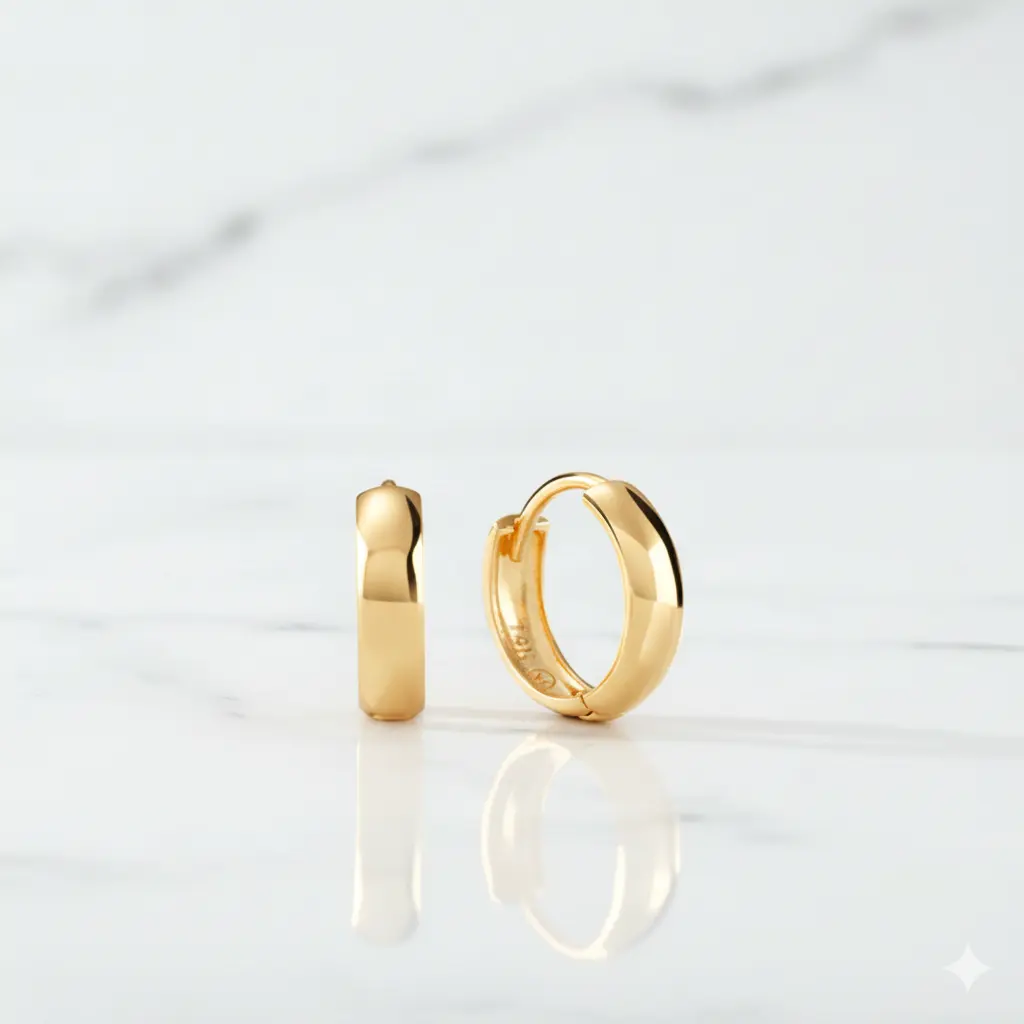 1.3mm Thin Lightweight Minimalist Earrings for Women • Tiny Everyday Hoop in 925 Sterling Silver