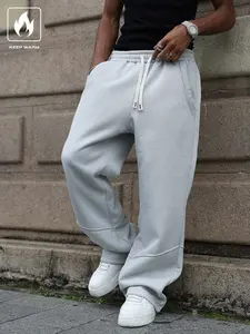 Men's Casual Loose Pants with Drawstring Waist, Fashionable Lightning Print Design, Comfortable and Trendy, Perfect for Everyday Wear