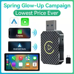 2 in 1 Wireless Apple CarPlay Adapter, Apple and Android,converts wired to wireless,automotive blue tooth compact electronic accessories Auto