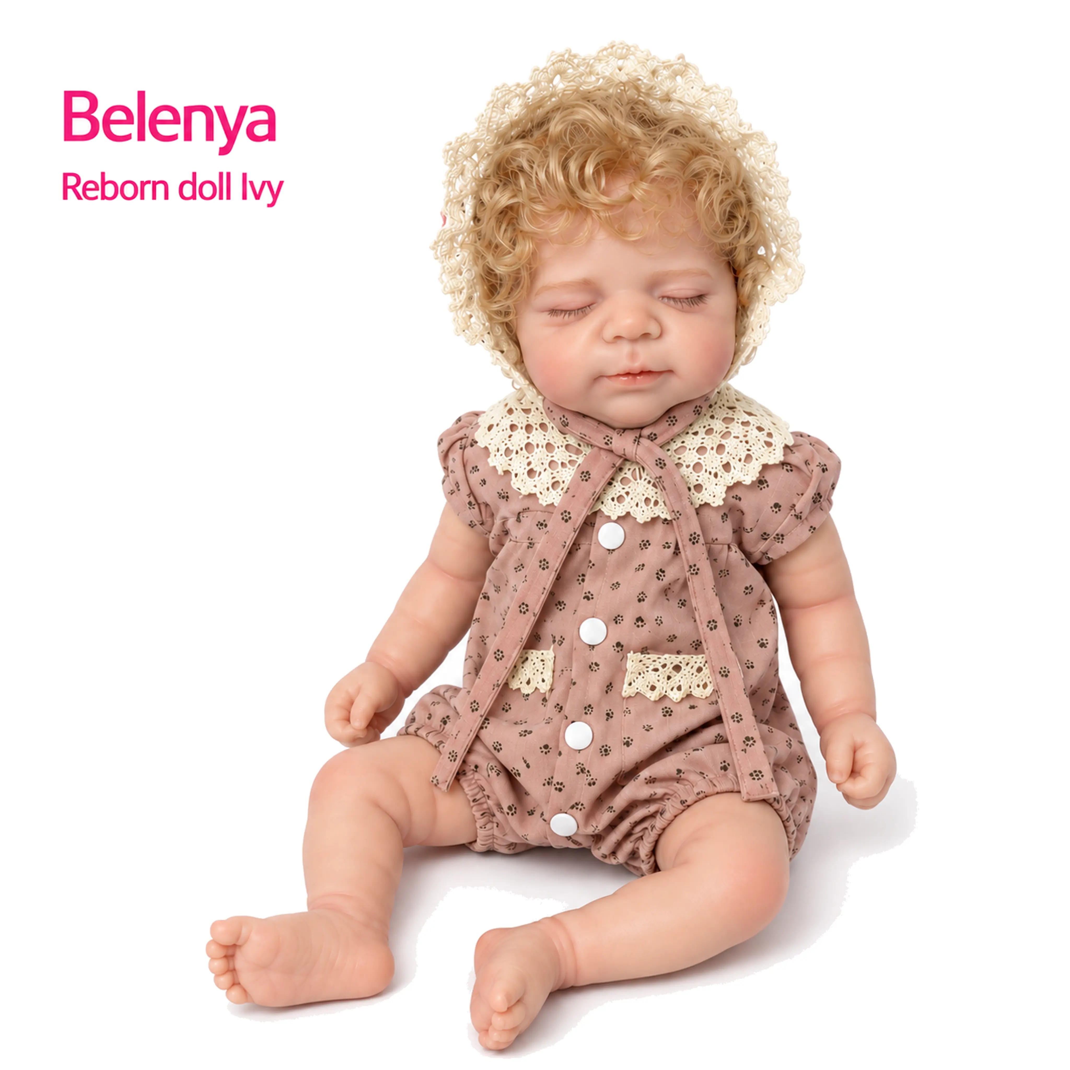 Belenya Full-Body Realistic Silicone Reborn Baby Dolls - 12/18 in Girl/Boy Styles, Safe Silicone, Manual Hair Transplant, Hand-Painted Face, Upgraded Craft, Free Toy Accessories, Collection & Gifting Companion for Ages Over 3 Yrs