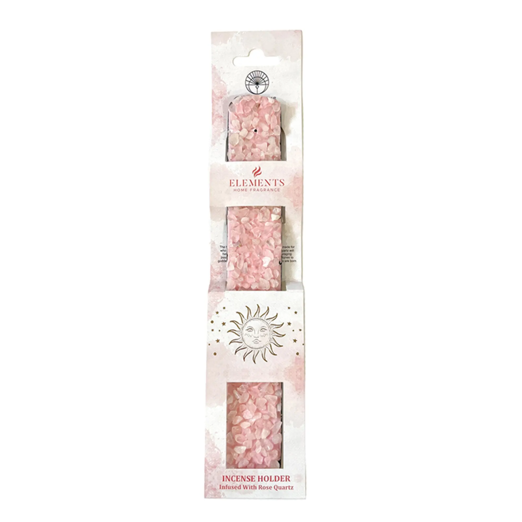 Incense Ash Catcher - Rose Quartz, 11 Inch