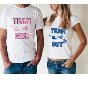 ¿Team Niña o Team Niño? ¡Tú eliges!/ Team Boy Shirt /Team Girl Shirt/ Gender Reveal Ideas /Baby Shower Outfits /Baby Reveal Party /Supplies Unique Gender Reveal Gifts/ T-Shirt Cotton Casual Cotton Casual Menswear Top Streetwear Tshirt Man Midi Tropical