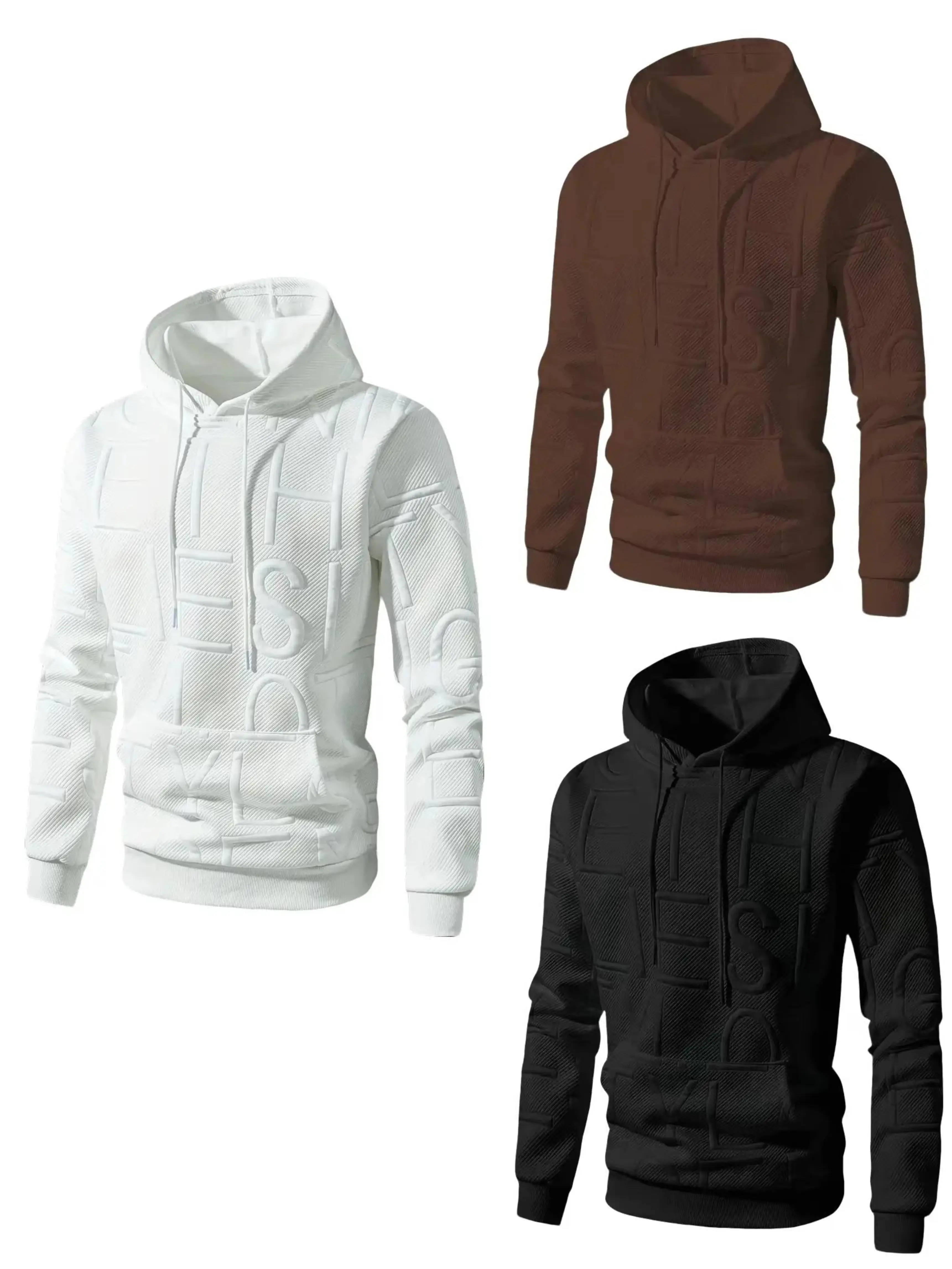 Embroidered Fleece Hoodie | Street Style Unisex Pullover with No Zipper | Comfortable Fit Long Sleeve Casual Black Top for Men Women & Couples Gift