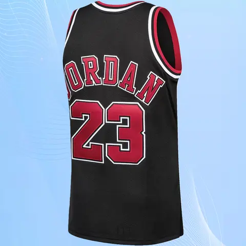 stitched Men's Classic-Design Sleeveless Basketball Jerseys Retro Black shirt 1997-98