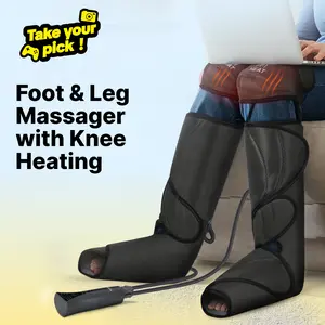 【FIT KING】Air Compression Leg Massager with Knee Heating for Enhanced Comfort - Includes Handheld Controller leg massager with knee relaxation Massaging Device for Relaxing Foot Spa Machine mothersday gift