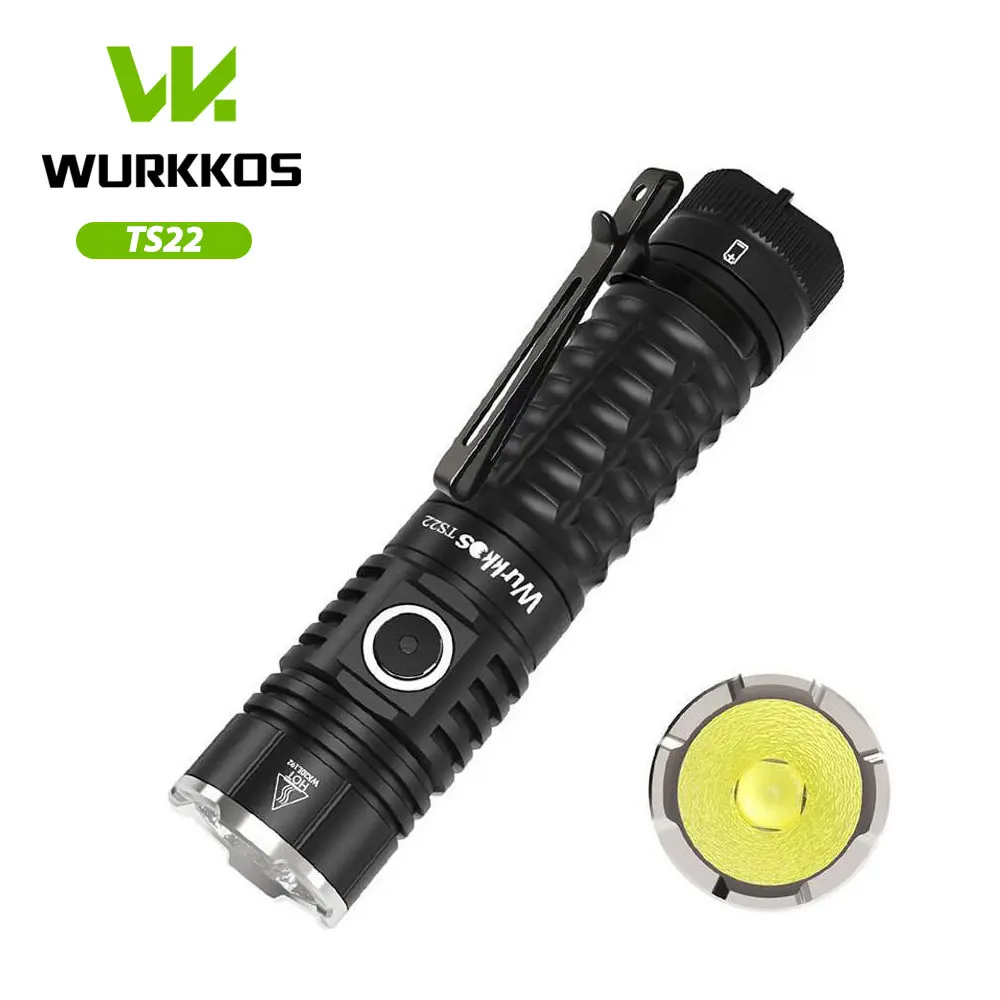 Wurkkos TS22 Powerful Handheld Flashlight, Super Bright 4500LM Rechargeable Work Light with Magnetic Tail & Power Bank, IP68 Waterproof Aluminum Body for Camping & Hiking, Super Bright Flashlight, Portable Flashlights