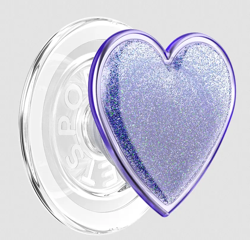 popsockets Tidepool Squishy Heart Lavender  MagSafe PopGrip