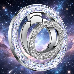 Luxury Glitter Dual-Sided Strong Magnet Phone Stand, Magsafe Compatible, Foldable Portable, Fits iPhone Samsung Xiaomi