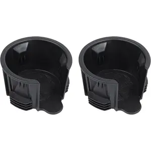 2PCS Central Console Cup Holder Insert Compatible with Land Rover Range Rover/Range Rover Sport / LR3 / LR4 LR021330 Black