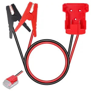 Portable Car Battery Jump Start Cable High Power Boost Clip Engine Start Compatible with All Vehicles Red Connectors Automotive Maintenance Ergonomic Grip Durable Structure
