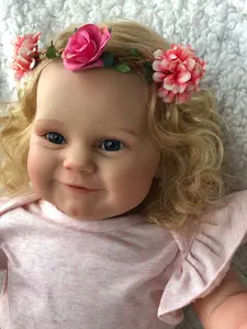 Realistic Reborn Baby Dolls Maddie 20 Inch Real Life Newborn Baby Doll with Blonde Hair and Cloth Body, Lifelike Toddler Dolls Girls with Clothes for Kids Age 3+