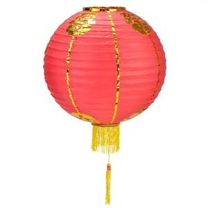 24" Traditional Chinese New Year Paper Lantern w/Tassel