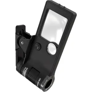 The handheld LED illuminated magnifier accompanies you in joyfully reading fine print, savoring the lines of maps, and appreciating the engravings on coins.