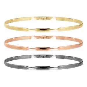 Bronzo Italia Set of 3 Polished Bangles