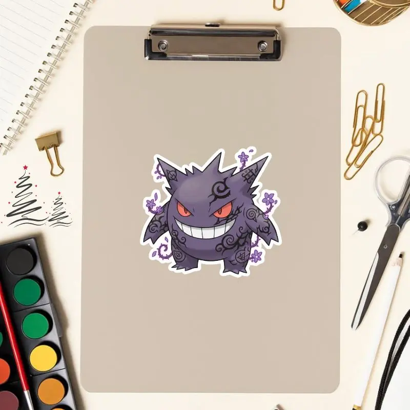 Gengar Sticker, Funny Gift Waterproof Glossy Sticker, Decal for Laptop, Water Bottle, Car, Gamer Gift