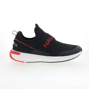 Nautica Zento EL2742 Mens Black Canvas Slip On Lifestyle Sneakers Shoes
