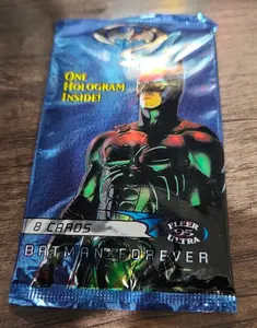 Lot of TWO (2) 1995 Fleer Ultra Batman Forever Hobby Packs (1 holo/pack!)