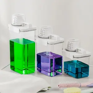 Laundry Detergent Dispenser, 3 Counts/set Clear Laundry Soap Dispenser, Bathroom Supplies for Laundry Room Organization and Storage