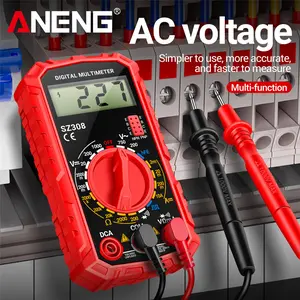 ANENG SZ308 Smart Digital Multimeter, TRMS Auto-Ranging, 1999 Counts Display, AC/DC Voltage/Current, Resistance, Diode, Continuity, Capacitance, Temperature Tester, Portable Electrical Tool