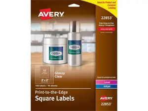 Avery Easy Peel Glossy Clear Labels
