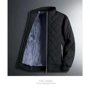 "Men's Black Quilted Jacket - Super Warm Fleece Lining! Perfect for Cold Days!" cold day