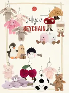 Jellycat Bag Charm Inspo | Plush Keychain for Aesthetic Outfits & Gifts | Lightweight & Easy Clip | Trendy & Playful Bag Accessory | Kawaii Accessories