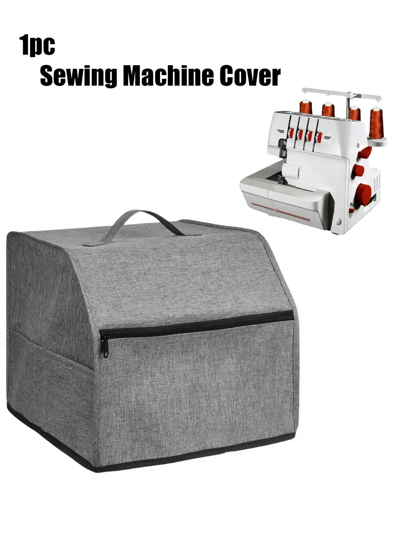 Dust and waterproof sewing machine cover, with pockets for storing sewing supplies, suitable for most standard sewing machines, sturdy and durable, can be used as kitchen decor, household item,
