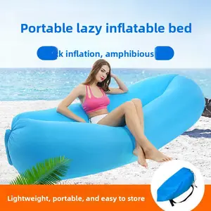 Lazy inflatable sofa air mattress single recliner portable camping lunch break music festival sofa