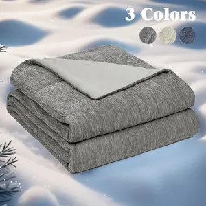 Soft Minimalist Multicolor Dual-Sided Coolling Comforter, Breathable Moisture-Wicking Fabric, Smooth Solid Back, Lightweight All-Season Cover, Cooling Blankets for Hot Sleepers and Night Sweats