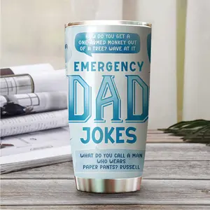 Emergency Dad Jokes Tumbler Dad Jokes Tumbler Tumblers For Dad From Daughter, Son, Dad Life Tumbler Birthday Gifts For Dad Tumbler Fathers 4 45783 913