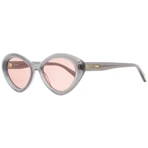 Chloe Cateye Sunglasses CH0050S 001 Translucent Gray 53mm 50