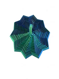3D Printed Expanded Sensory Fidget Star, Sensory Hexagon Anxiety Relief Spinner for Adults, Office Desk Focus Regulator with Ergonomic Handles, Stress Reduction Gift for Professionals
