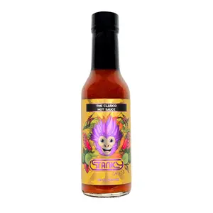 STANKY The Clásico Hot Sauce - Bold Balanced Everyday Heat with Chile de Árbol Red Jalapeños & Key Lime Juice - Perfect for Eggs Tacos Grilled Meats & Pizza - Chili