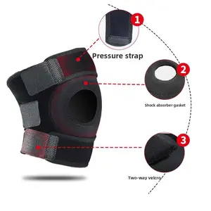 Adjustable Velcro Sports Knee Pads Summer Skipping Rope Running Open Knee Pads Tennis Meniscus Protection Gear