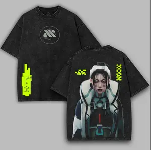 Marathon Gameplay Graphic Tee Washed Tee Game Acid Washed Lightweight Cotton TSHIRT, Gift For Gamer