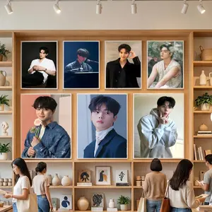 Korean Actors Song Kang Poster HD Heavy-Duty Self-Stick Waterproof Wall Decor Tool-free durable Conceals wall flaws elevates style for living rooms bathrooms & kitchens