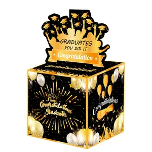 Gold Graduation Surprise Money Box, Premium Gift Box, Graduation Gift, Party Atmosphere Decor, Graduation Theme Party Gift for Friends and Family