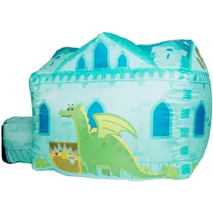 Inflatable Air Castle Play Tent – 4.5 Ft Tall Indoor Inflatable Castle, No Poles Needed, Inflates with Box Fan (Not Included) – Pretend Play Fort for Kids Ages 3+