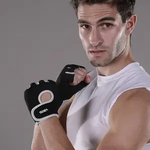 Vbosi Anti-Slip Half-Finger Adjustable Breathable Sports Gloves, Ideal for Weightlifting & Dumbbell Workouts, Enhances Grip Comfort