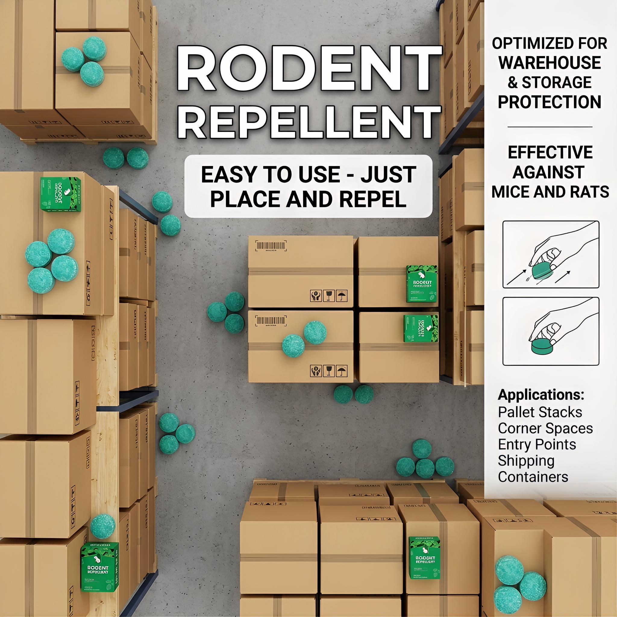 12 Pack Natural Rodent Repellent Balls – Peppermint & Lemon Oil Pest Deterrent for Rats, Mice, Squirrels, Spiders, Indoor & Outdoor Protection