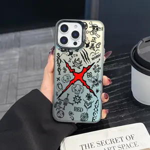 1 piece of One Piece element phone case, fashionable and creative trendy Protective iPhone phone case, gradient color phone case, suitable for iPhone 17 Pro Max, compatible with iPhone 7-17 series/Pro/Pro Max/Plus/Air/E/Mini/X/XS/XR